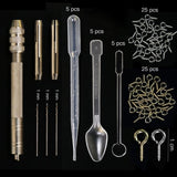 93Pcs/Set Resin Mold Epoxy Resin Mold Dropper Spoon Powder Set Kit Craft Tool V201-W13177958