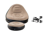 Inflatable Deck Chair Thick Lounger Sofa with Footrest for Indoor Living Room Bedroom Outdoor Travel V1294-YM0901-3116240017711