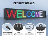 Programmable LED Sign, P10 Full Color LED Scrolling Panel, DIY Custom Text Animation Pattern Display V952-XGSGDBZP40X8HVK5KV3