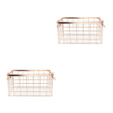 Set of 2 Wire Mesh for Vegetables and Pastry, Portable Iron Handheld Decorative Storage V1370-AZ4-23116