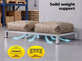 Giantz 60x25cm Dunnage Rack 2-Pack Stainless Steel Kitchen Floor Stand DNR-SS-60X2