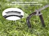 Rebar Stakes, 406.4 mm, Heavy-Duty 10 mm Diameter J Hook, Galvanized Steel Ground Anchors with V952-LWDDJG16YC10U07F7001V0