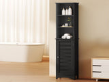 Levede Tall Bathroom Cabinet Storage 166cm Tallboy Cupboard Adjustable Shelf BATH1015-BK-AU