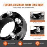 1.5" 6"x5.5" Wheel Spacers Wheel Adapters 6 Lug Forged Spacer 4 PCS Black V952-LSSFLP15YC6XNE9HPV0