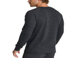 Mens Merino Wool Blend Thermal Top Long Sleeve Base Layer Underwear - Black V563-BB-SI041_SI066-BK-3XL