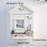 Wood Keys Box Wall Mounted Sundries Holders Practical Convenient Key Holder Storage Box Cabinet V1294-YM0718-10074788