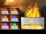 White Himalayan Salt Flame Aroma Diffuser - 250ml Ultrasonic Humidifier with 7-Color LED Light for V888-ELOSUNG15730