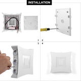 Modern Wall Sconces White Wall Sconce Hardwired Indoor Up Down Left Right Wall Lamp Home Theater V1370-AZ4-05724