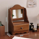 Square Wooden Tabletop Vanity Mirror with Drawer, Elegant Design V888-ELOSUNG16532