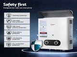 Devanti Portable Gas Water Heater Outdoor Camping Shower White GWH-A-LPG-4DZ-WH