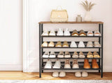 5-Tier Shoe Rack, Industrial Shoe Organizer Storage Bench V178-83157