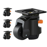 Leveling Casters, Set of 4, 1000 kg Total Load Capacity, 63.5 mm, 360 Degree Swivel Caster Wheels, V767-VVR-DJJLBSDJPBS4EN0Q3V0