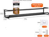 Four-Tier Metal Wall-Mounted Spice Rack - Suitable for Kitchens and Cabinet Interiors - Neatly V1188-ZXY-10881