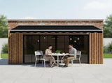 Outdoor Folding Arm Awning Retractable Sunshade Canopy Black 4.0m x 2.5m V63-842761