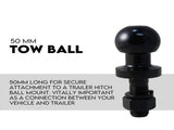 Towbar Adjustable Drop Tow Bar Ball Mount Tongue Hitch Trailer Car 3500KG 50mm V379-TOWBAR16PR