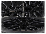 20PCS M12X1.5 Wheel Lug Nuts, Cap Spiked Extended Tuner 60mm Aluminum Wheels Rims Nuts Black V1259-DP01-A-4404