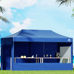 Instahut Gazebo 3x6 Pop Up Marquee Folding Tent Wedding Gazebos Camping Outdoor Shade Canopy Blue GAZEBO-C-3X6-DX-BLUE