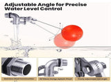 3/4 Inch Stainless Steel Float Valve for Tank, Heavy-Duty Design with Adjustable Angle Rod for V1366-AZ2-W-14614