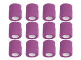 12Pcs Bandage Wrap Natural Latex Elastic Self Adhesive Wrap for Cows Dogs Horses 10cm Purple V1294-YM0523-3111220104715