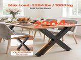 Table Legs, 750 x 760 mm W Steel Furniture Legs, Modular Design, Easy Assembly, 1000 kg Max V952-ZTCFKXX2830I85NBJ001V0