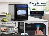 Devanti Ice Maker Machine 20kg Chewable Nugget Ice Countertop w/Self Cleaning IM-ZB-20EN-SS