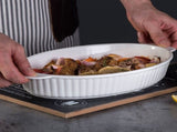 Oval Ceramic Baking Pan, Restaurant-Grade Bakeware Dish for Kitchen Cooking and Baking V1366-AZ2-W-21462