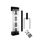 Outdoor Solar House Number Plate Plug-In Door Light Wall Lamp Digital Waterproof Villa Address Sign V1192-AZ-W-22534