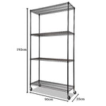 Modular Wire Storage Shelf 900 x 350 x 1800mm Steel Shelving V63-841151