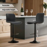 Artiss 4x Bar Stools Kitchen Swivel Gas Lift Chairs Black BA-HY-9068-BKX4