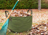 Garden Waste Bag Leaf Bag Made of Robust Canvas Fabric Heavy Duty Bag Foldable Versatile V1370-AZ4-00404