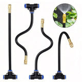 30M DIY Misting Irrigation Kit, Adjustable Brass Universal Mist Nozzle, Flexible Gooseneck Sprinkler V1188-MS-924-012