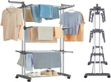 CARLA HOME Folding Drying Rack with Wheels and Adjustable Side Wings for Laundry Rack and LSB-36216