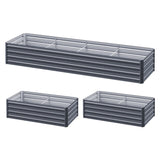 Green Fingers Garden Bed 240X80X45cm Planter Box Raised Container Galvanised Herb GARDEN-AG-45-12-FC2