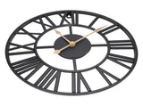 Metal Wall Clock Decor Battery Operated Silent Round Retro Style Iron Large Wall Clock for Living V1294-YM0901-3115250003011