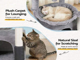 i.Pet Cat Tree Tower 82cm Scratching Post Furniture Scratcher House Light Grey PET-CAT-S82-LTGR