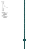5 Feet Fence Post 10 Pack T-Post Heavy Duty Metal Fence Posts Green V952-WLLZJSK5YC10LFG33V0