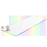 Wireless Charging Mouse Pad 15W RGB Gaming Mousepad Waterproof Desk Mat with Phone Holder V1079-MOUSRPADWHITE