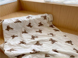 Air Conditioning Blanket Quilt Lightweight Bear Pattern Summer Blanket for Noon Break 150x200 V1294-YM0716-3117220185111