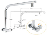 WELS 10" Rain Shower Head Handheld Sliding Rail DIY Twin Set Chrome Round V1233-A703ROHR002M4CKSR110