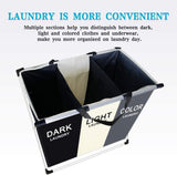 3 in 1 Large 135L Laundry Clothes Hamper Basket with Waterproof bags and Aluminum Frame V178-83102