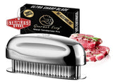Gourmet Easy Meat Tenderizer Tool, Ultra Sharp Stainless Steel Needle Blades, Steak Accessories V1376-MEATNED
