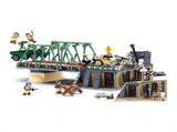 Sluban B0981 Model Kit WWII Battle of Budapest Winter Counter Attack Military Bridge Checkpoint SLB0981