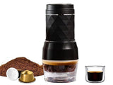 CAFELFFE 3-in-1 Portable Manual Espresso Coffee Machine 18Bar Cold and Hot Brew Mini Coffee Maker V1294-YM0901-H49087B