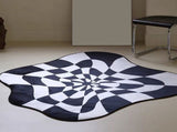 Carpet Comfortable Soft Color Blocking Bedside Creative Irregular Rug for Bedroom Living Room V1294-YM0703-3117230078113