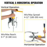 Hydraulic Gear Puller, 15 Ton Max. Capacity Hydraulic Puller, 2 or 3 Jaws Bearing Hub Separator, V952-YYLM15TZTS0000001V0