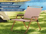 Weisshorn 3pc Camping Table Chair Set Outdoor Folding Aluminium Portable Picnic ALU-FOLD-BGX2-ALUM-70