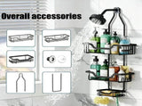 Extended Length Shower Organizer with Hooks, 3-layers Rustproof Shampoo Soap Holder, Large Hanging V1366-AZ2-W-14257