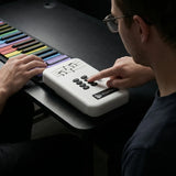 49-Key Rainbow Roll-Up Piano Silicone Waterproof Soft Keyboard, Foldable Portable, Music V1232-ZDGQ-49J-001