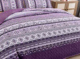 Elegant Peony purple Soft 3 Pc Bedspread & Pillow Cover Set V745-MAC080783Q13U