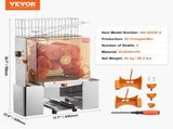 Commercial Orange Juicer Machine, 120W Automatic Juice Extractor, Stainless Steel Orange Squeezer V952-TSZDJLCZJBZDVGFHDV3